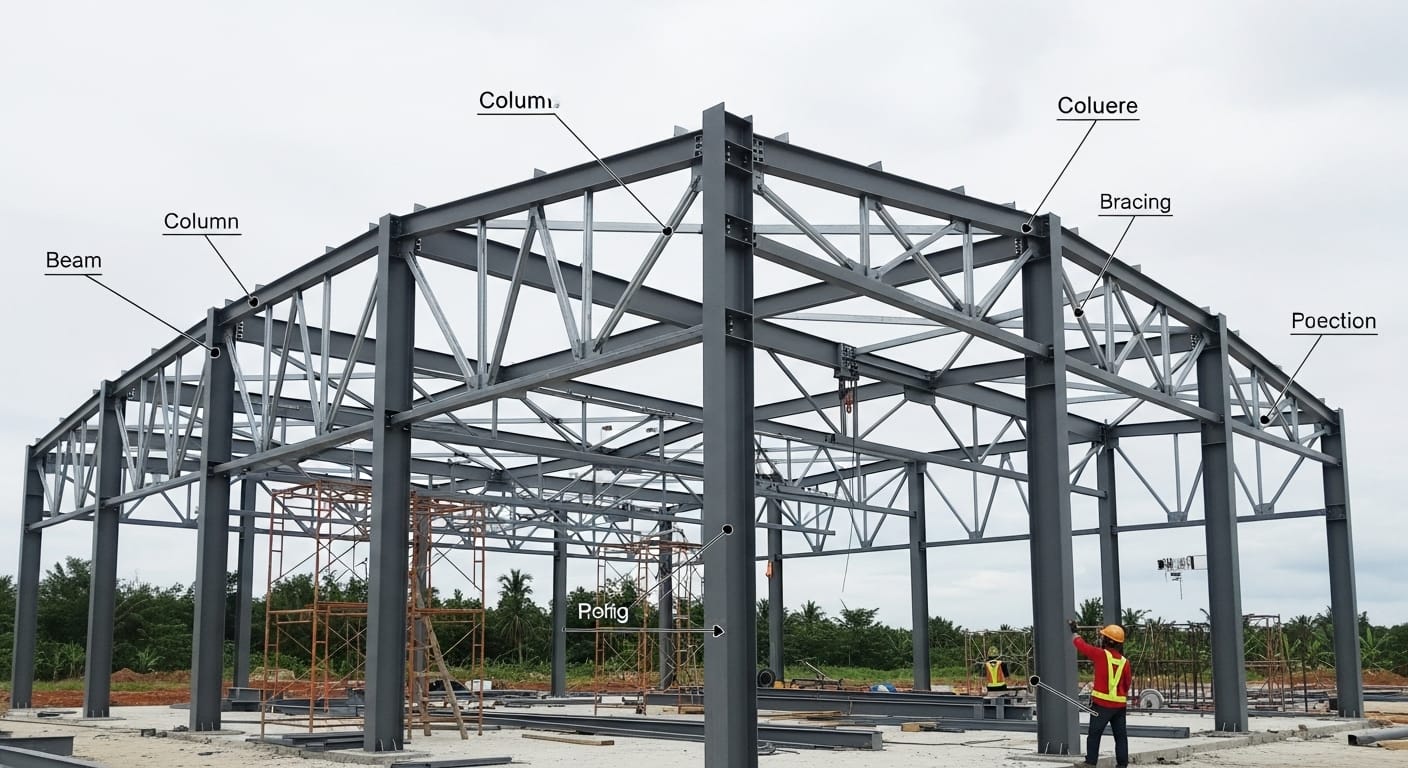 struktur keluli untuk bangunan