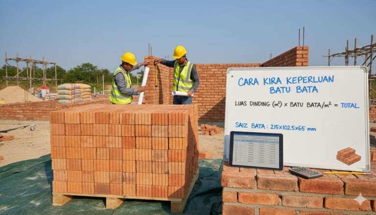 cara kira keperluan batu bata