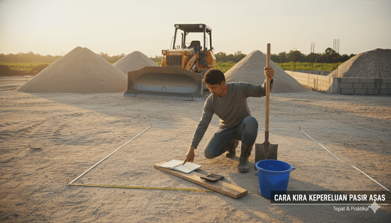 cara kira keperluan pasir asas