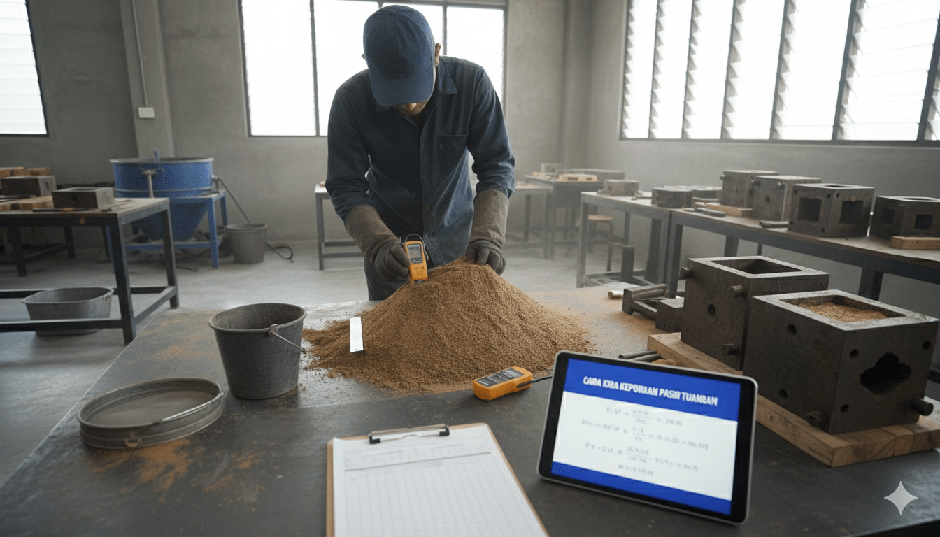 cara kira keperluan pasir tuangan dengan tepat