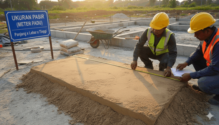 cara kira meter padu pasir untuk projek pembinaan anda