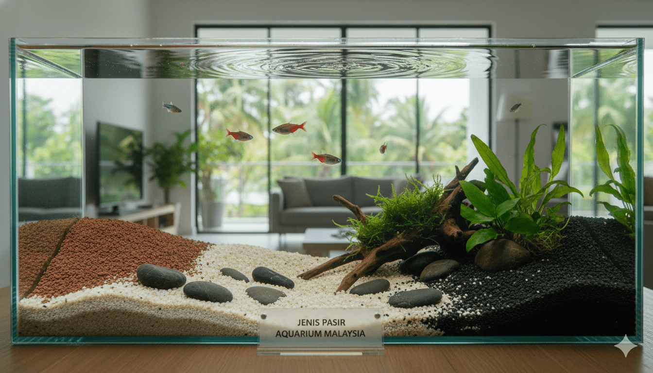 jenis pasir untuk aquarium