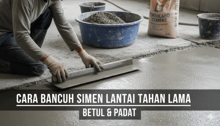 cara bancuh simen lantai