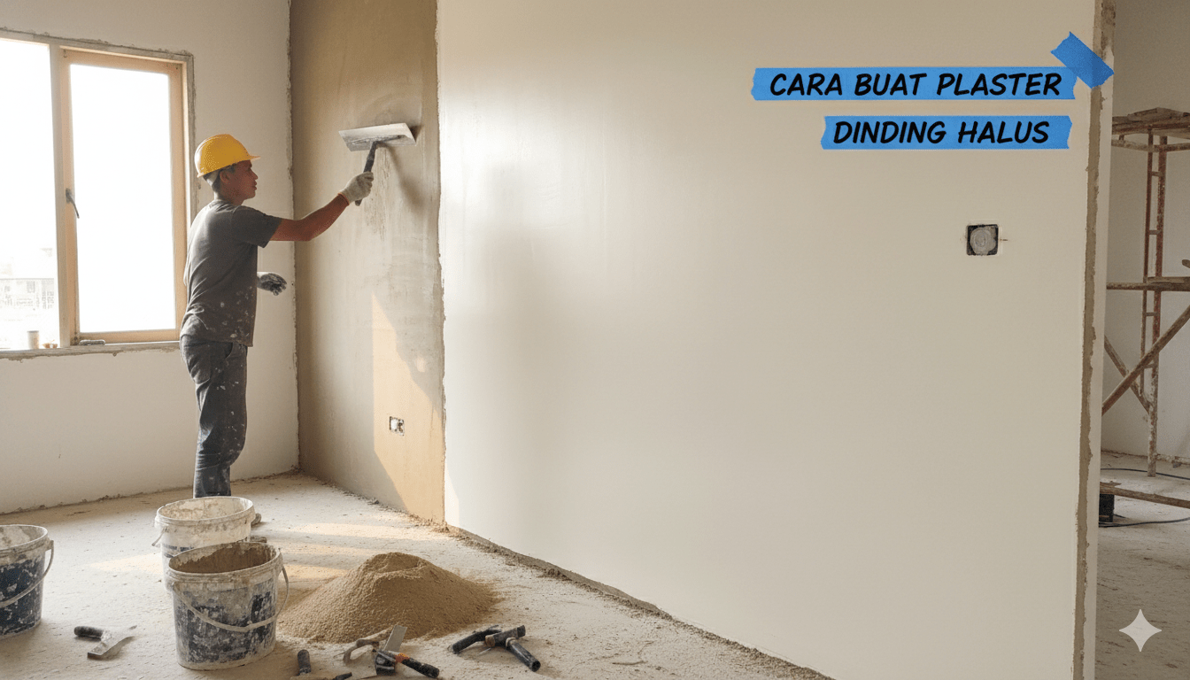 cara buat plaster dinding halus