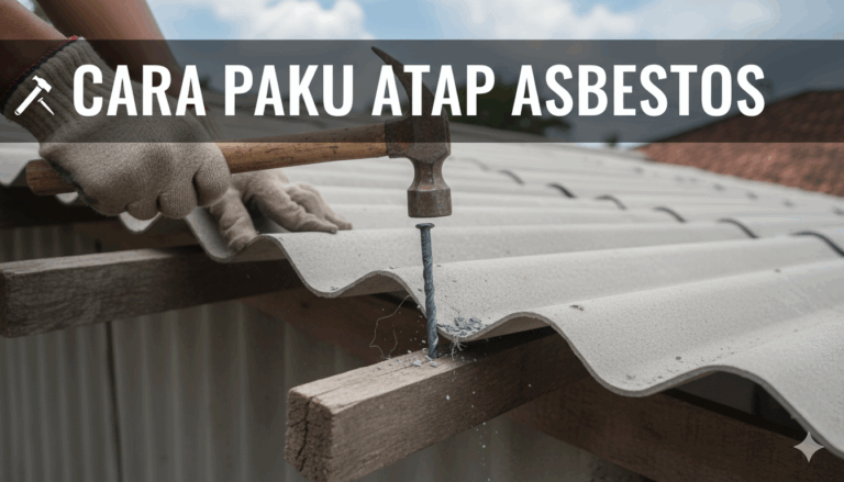 cara paku atap asbestos