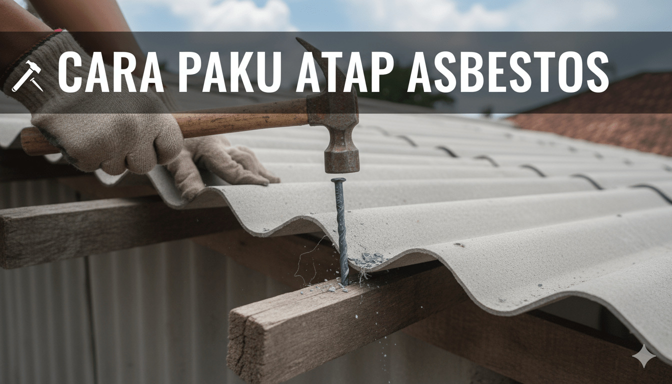 cara paku atap asbestos