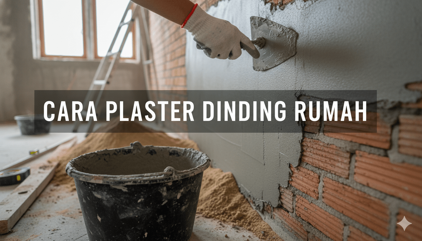 cara plaster dinding rumah