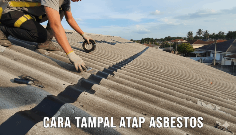 cara tampal atap asbestos