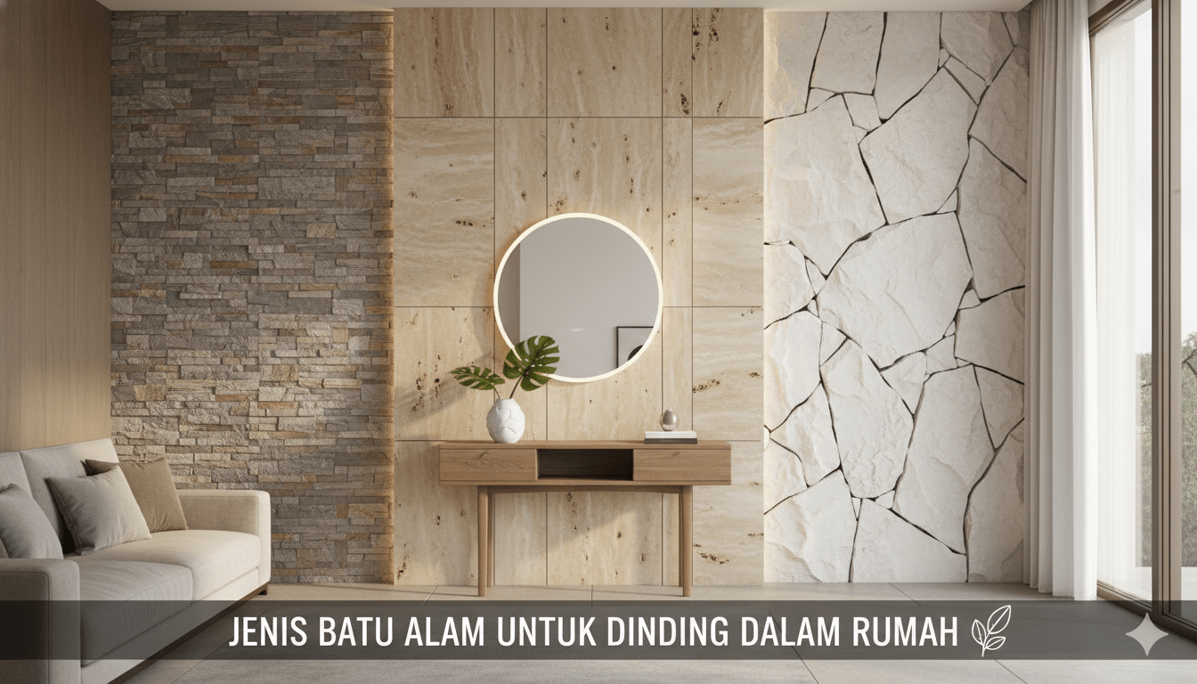 jenis batu alam untuk dinding dalam rumah