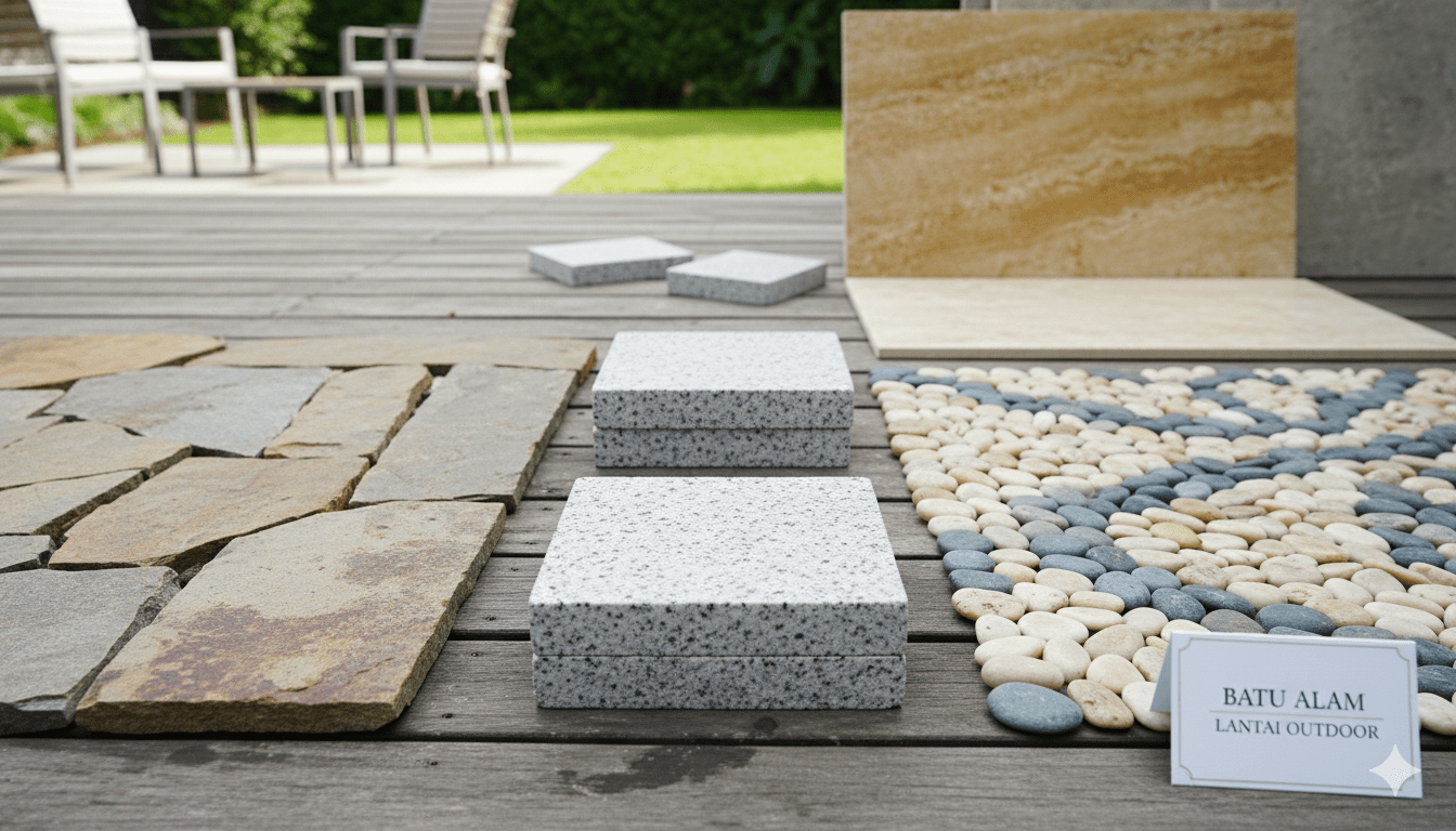 jenis batu alam untuk lantai outdoor