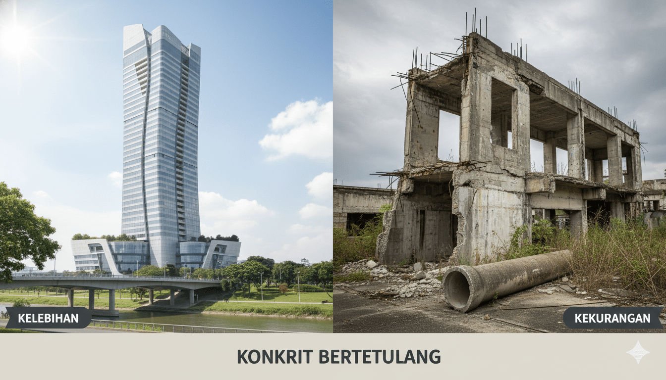 kelebihan dan kekurangan konkrit bertetulang