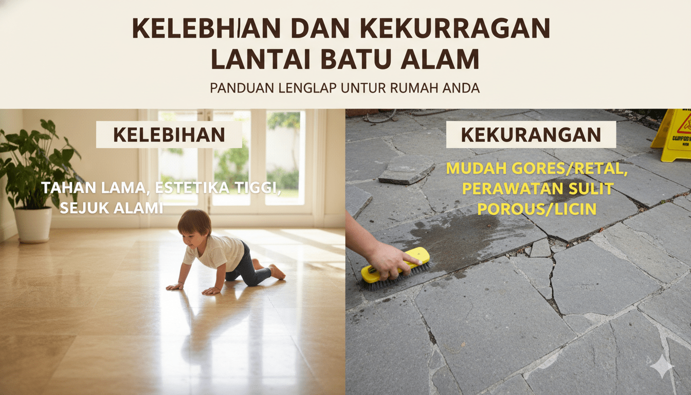kelebihan dan kekurangan lantai dari batu alam