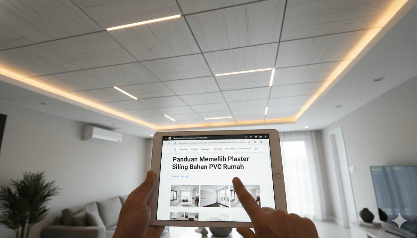 plaster siling bahan pvc