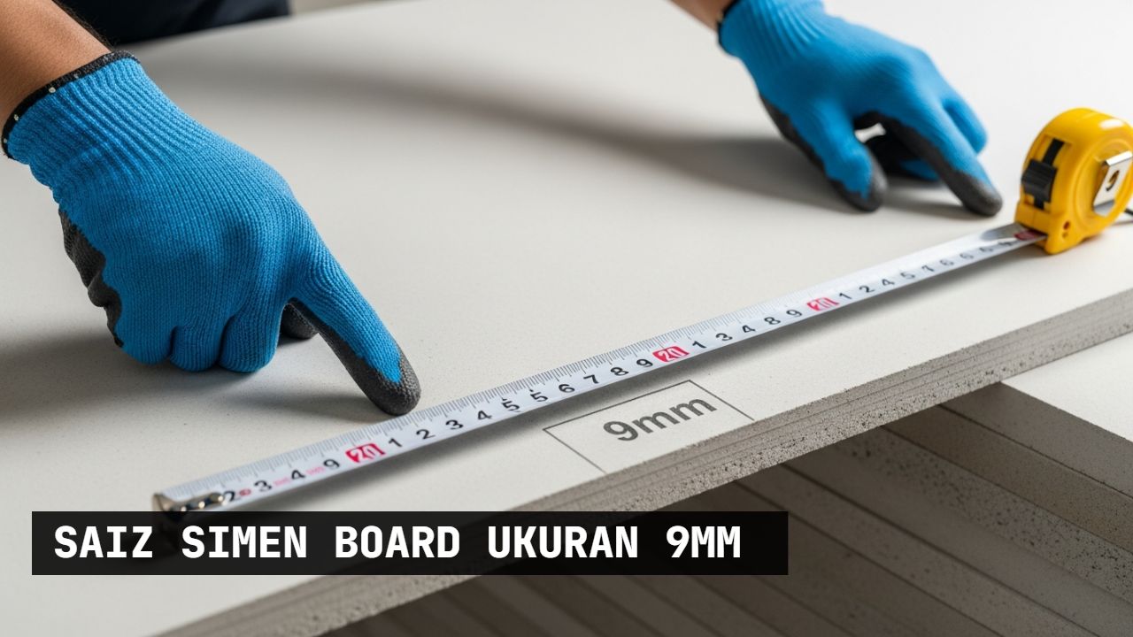 saiz simen board ukuran 9mm