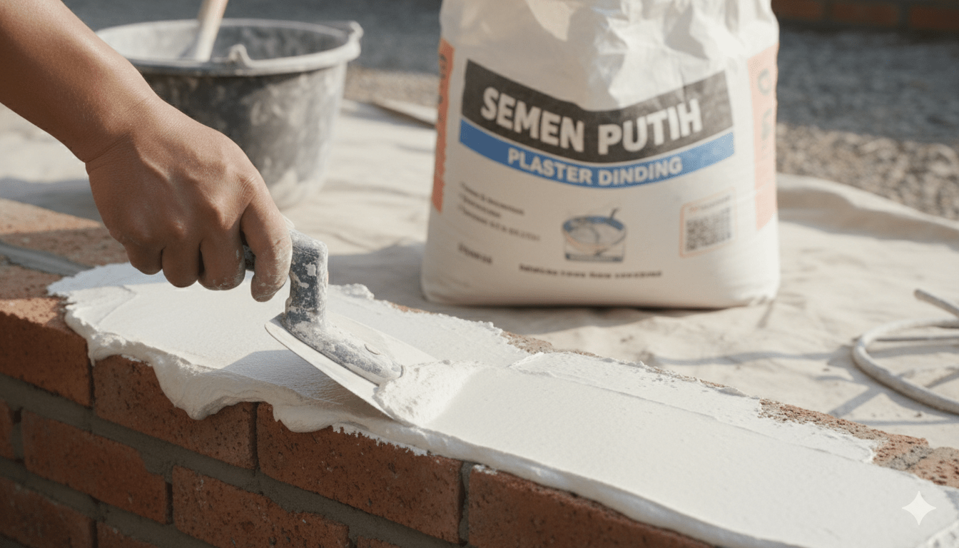 simen putih untuk tampal dinding