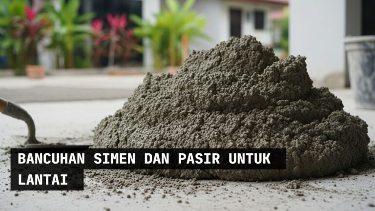 bancuhan simen dan pasir untuk lantai