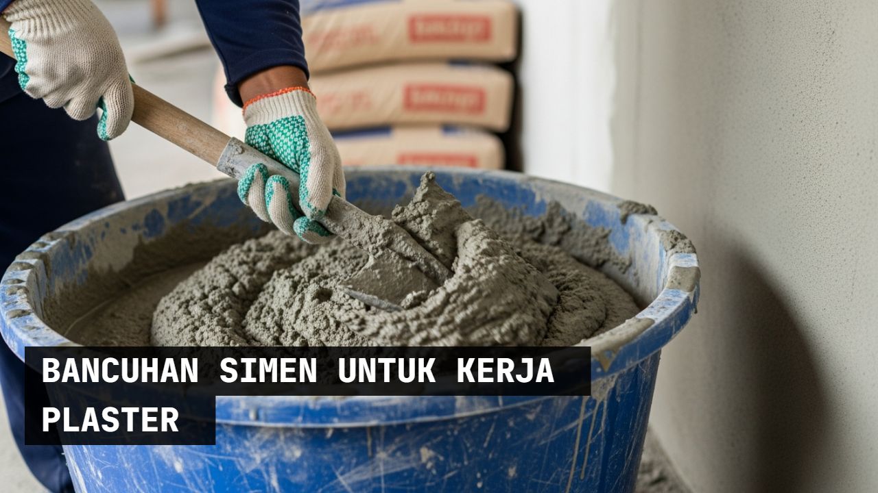 bancuhan simen untuk kerja plaster