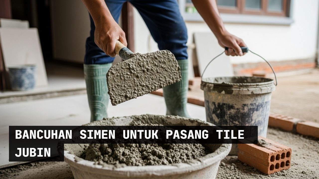 bancuhan simen untuk pasang tile jubin