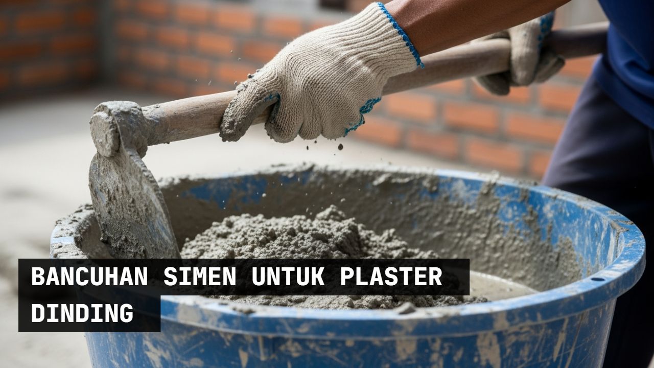 bancuhan simen untuk plaster dinding