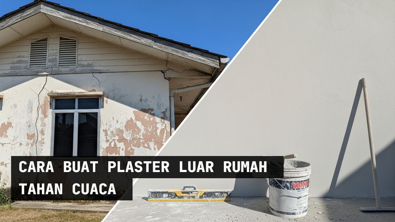 cara buat plaster luar rumah tahan cuaca