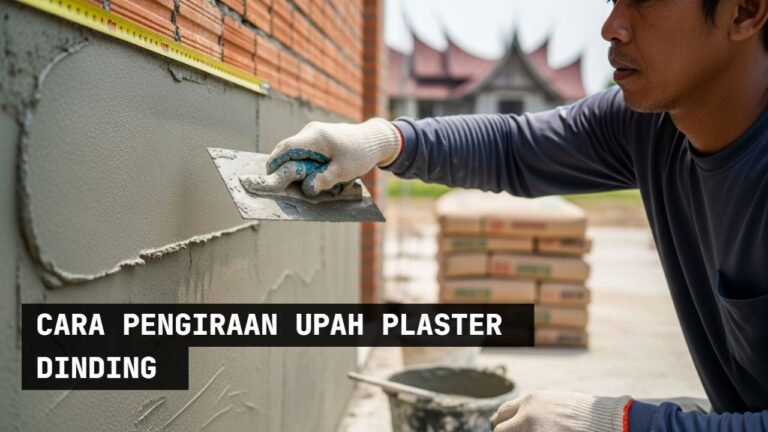 cara pengiraan upah plaster dinding