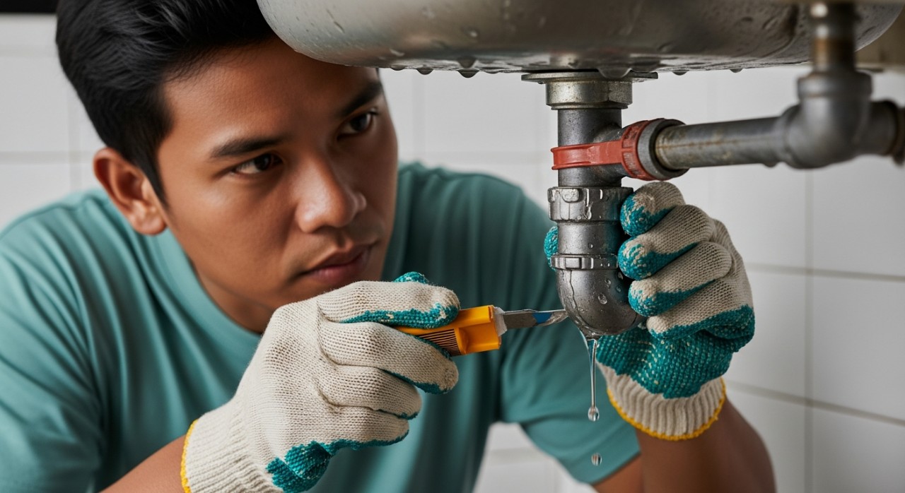 cara atasi paip besi bocor