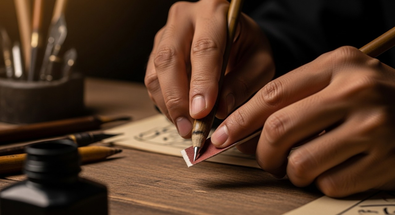 kertas pasir untuk pensil khat