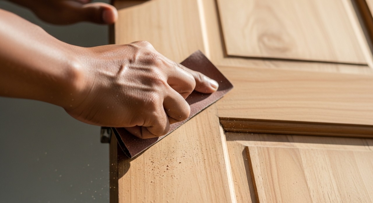 kertas pasir untuk pintu kayu