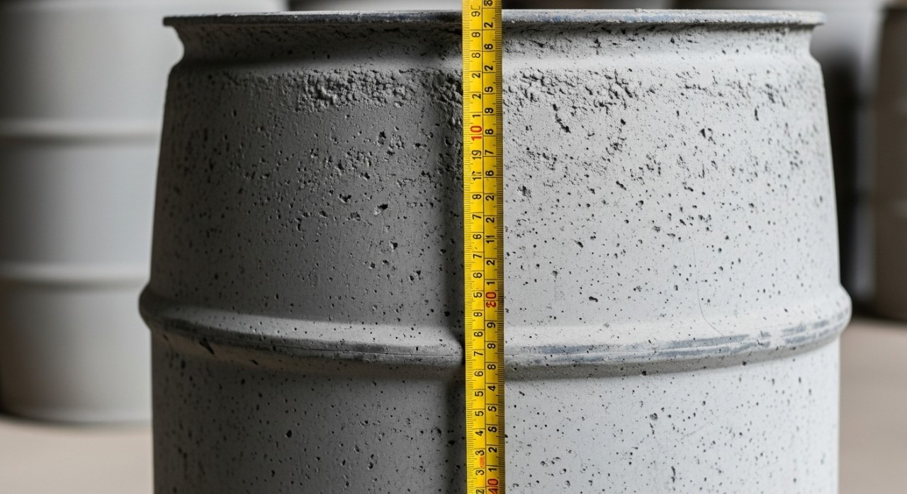 saiz tong konkrit 200 liter