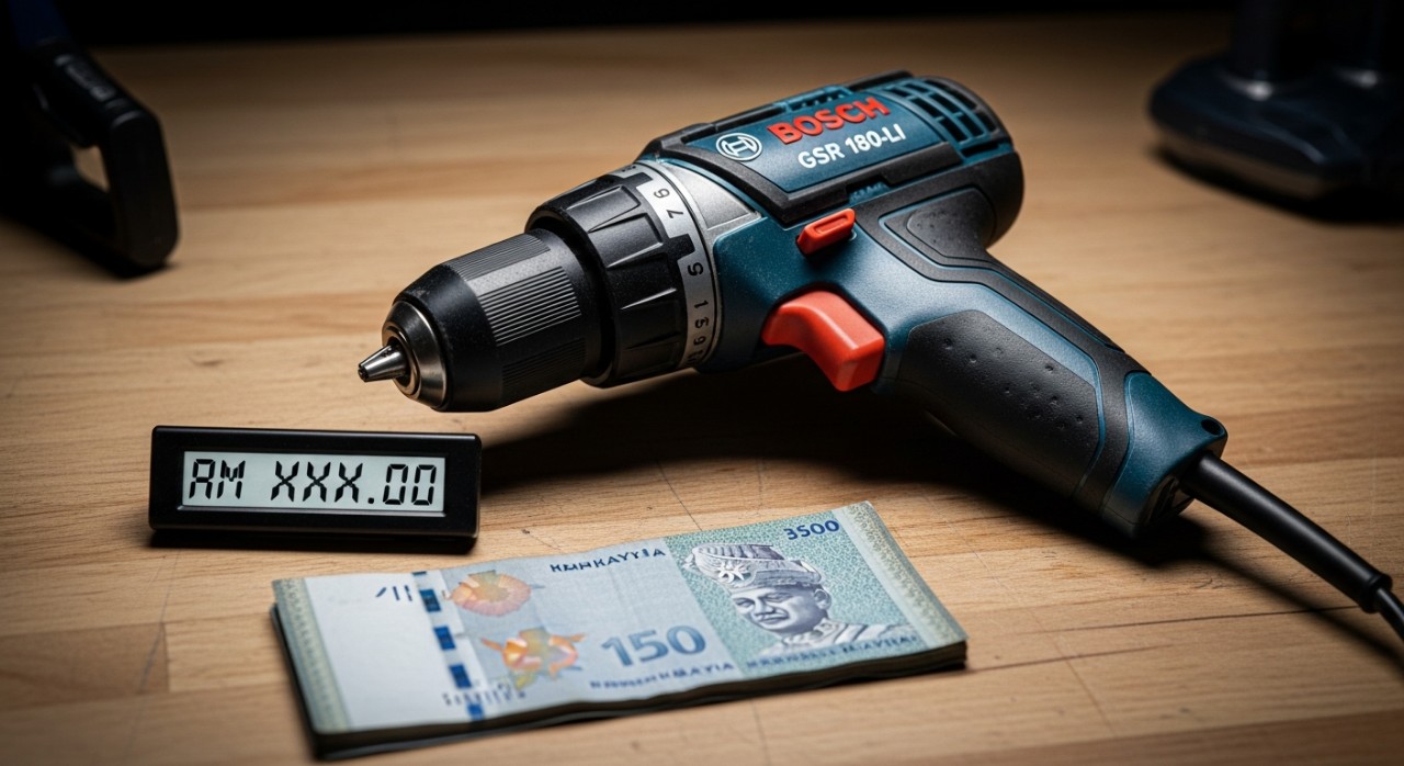 anggaran harga gerudi bosch gsr 180