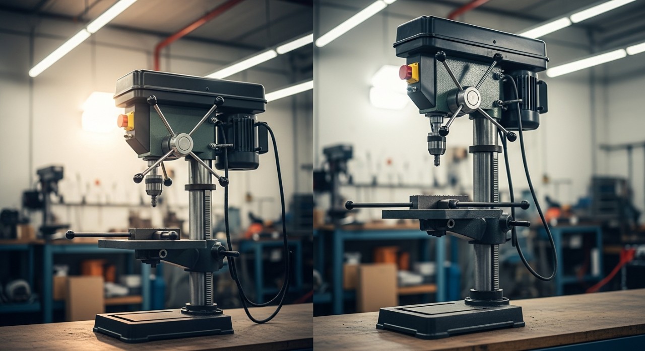 beza gerudi meja dan gerudi tiang