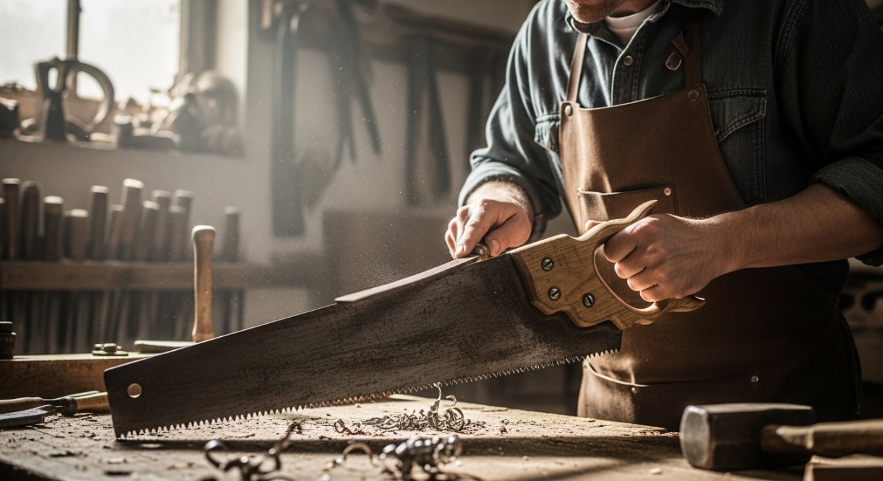 cara asah mata gergaji kayu