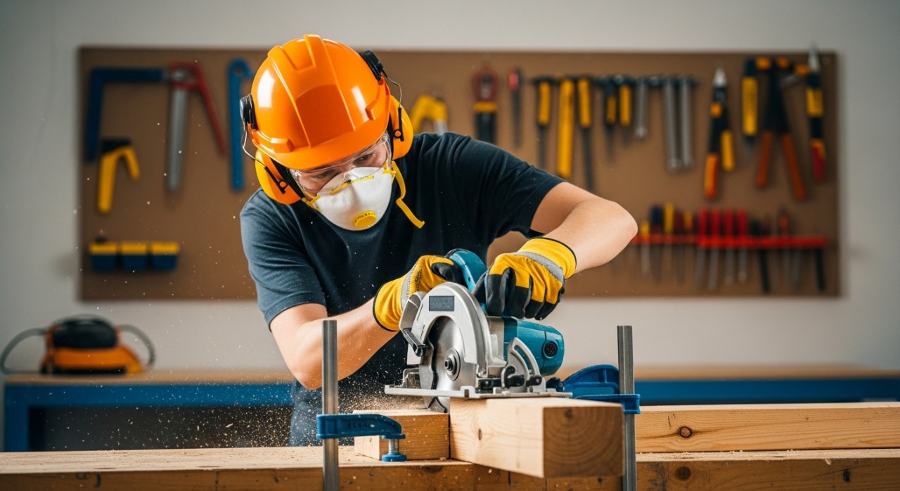 cara guna gergaji bulat selamat