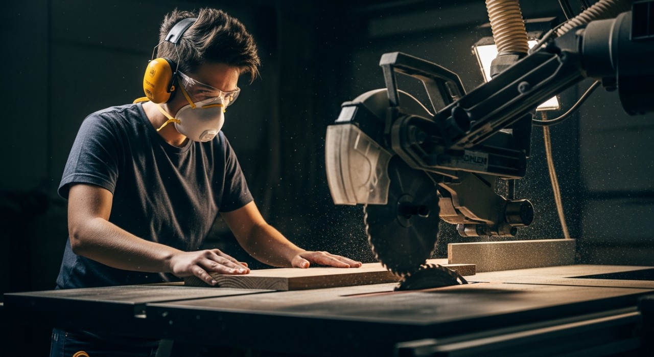 cara guna gergaji meja dengan selamat