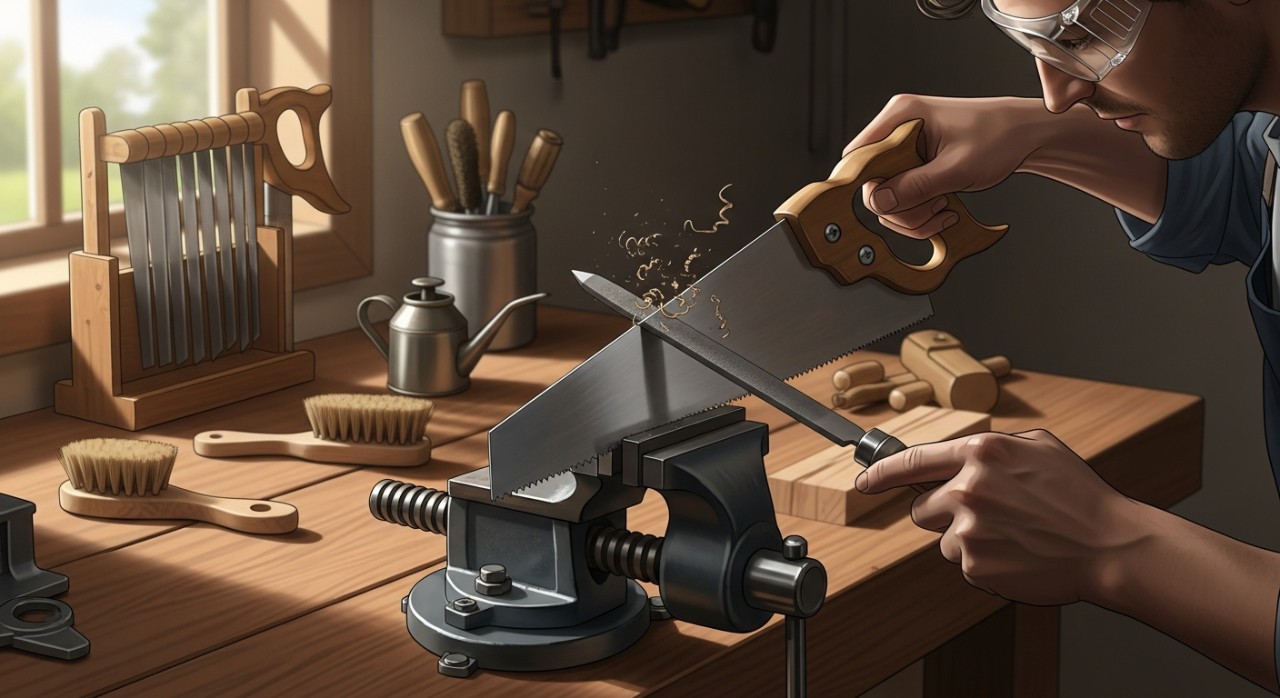 cara jaga gergaji kayu supaya tajam