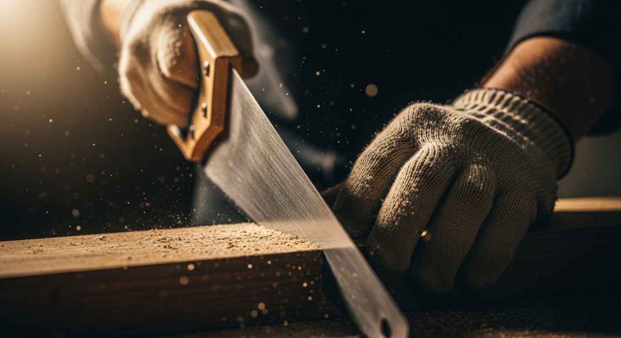 cara kawal gergaji tangan