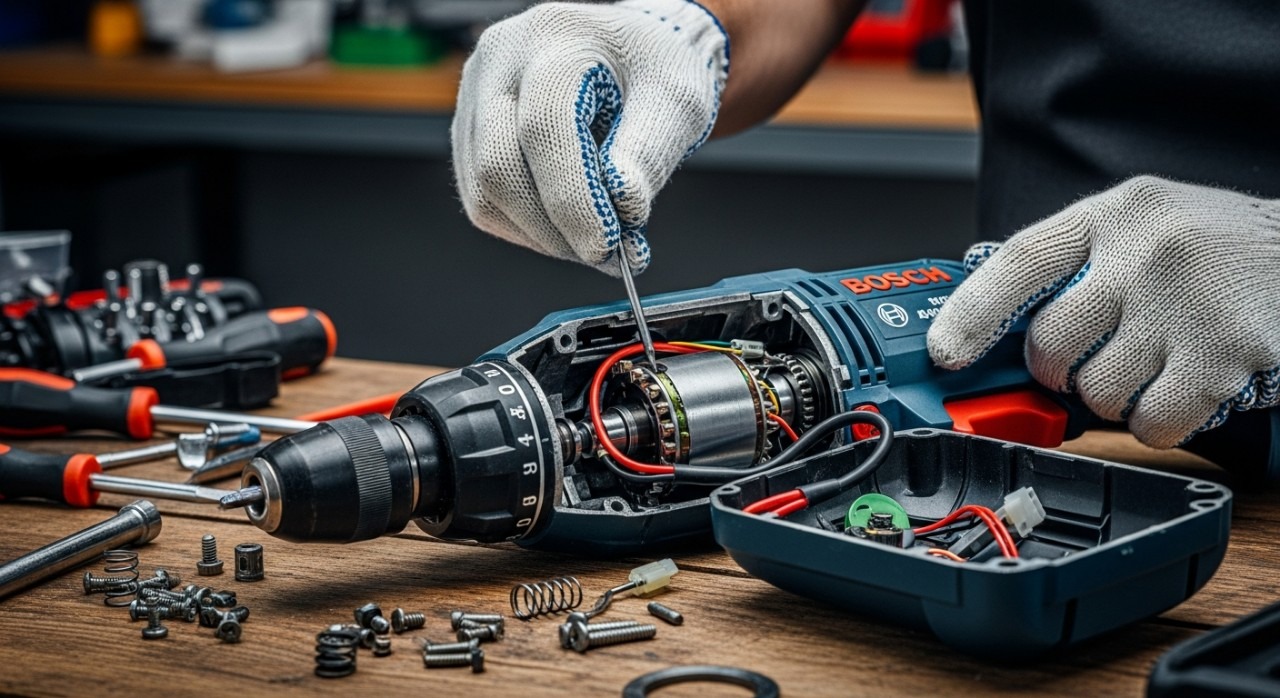 cara servis gerudi bosch