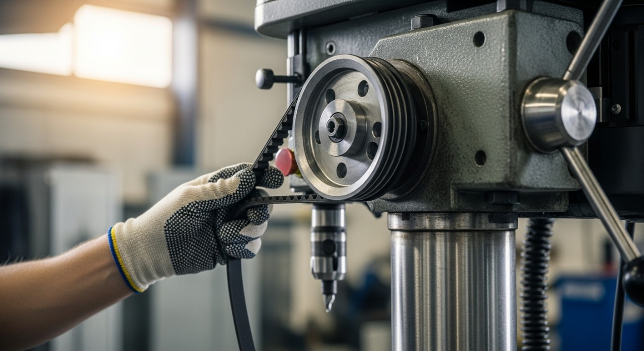 cara tukar belt gerudi tiang