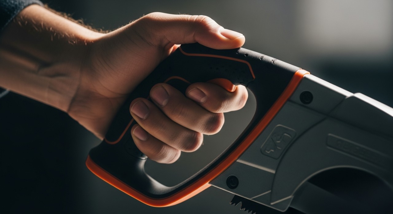 ergonomik cengkaman gergaji