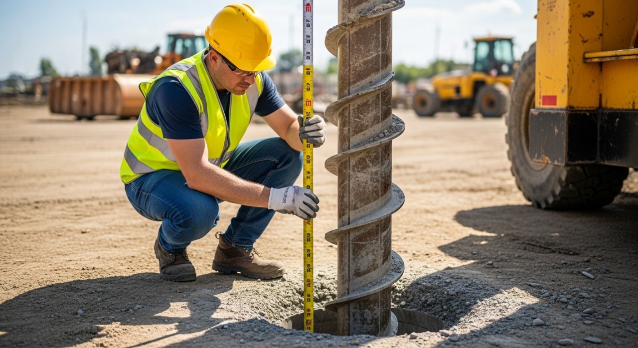 kedalaman lubang gerudi tiang