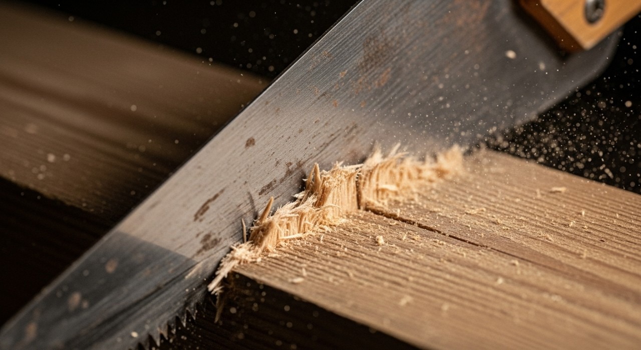 kesan gergaji tumpul pada pemotongan