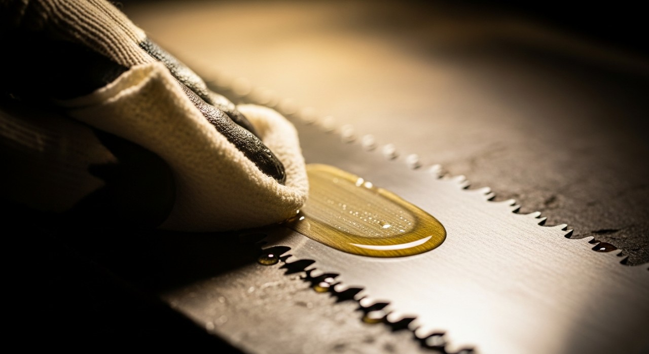 minyak pelindung karat gergaji