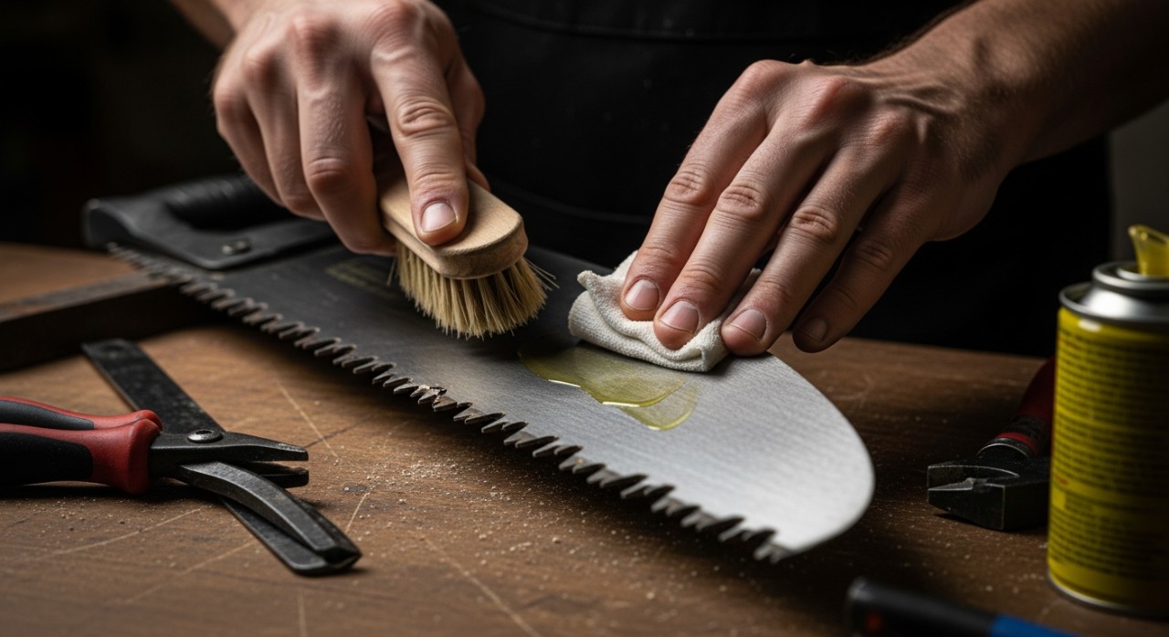 penjagaan mata gergaji sebelum simpan