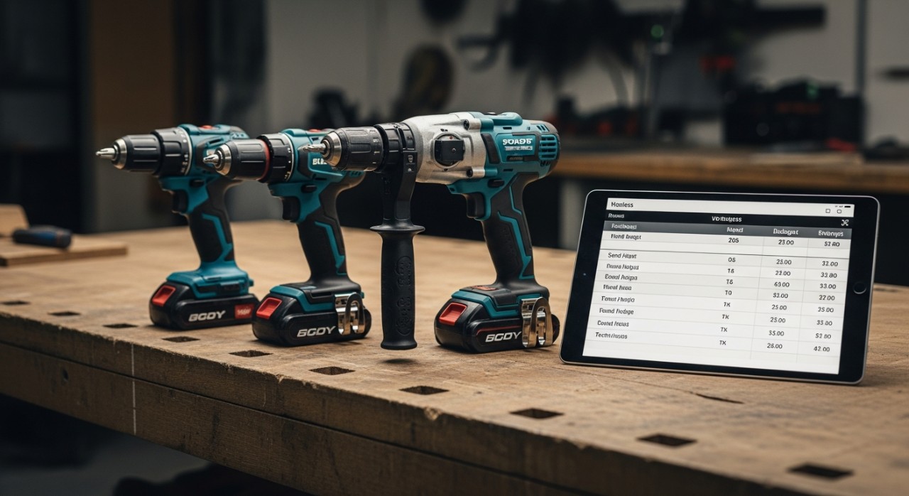 perbandingan anggaran harga dan spesifikasi gerudi