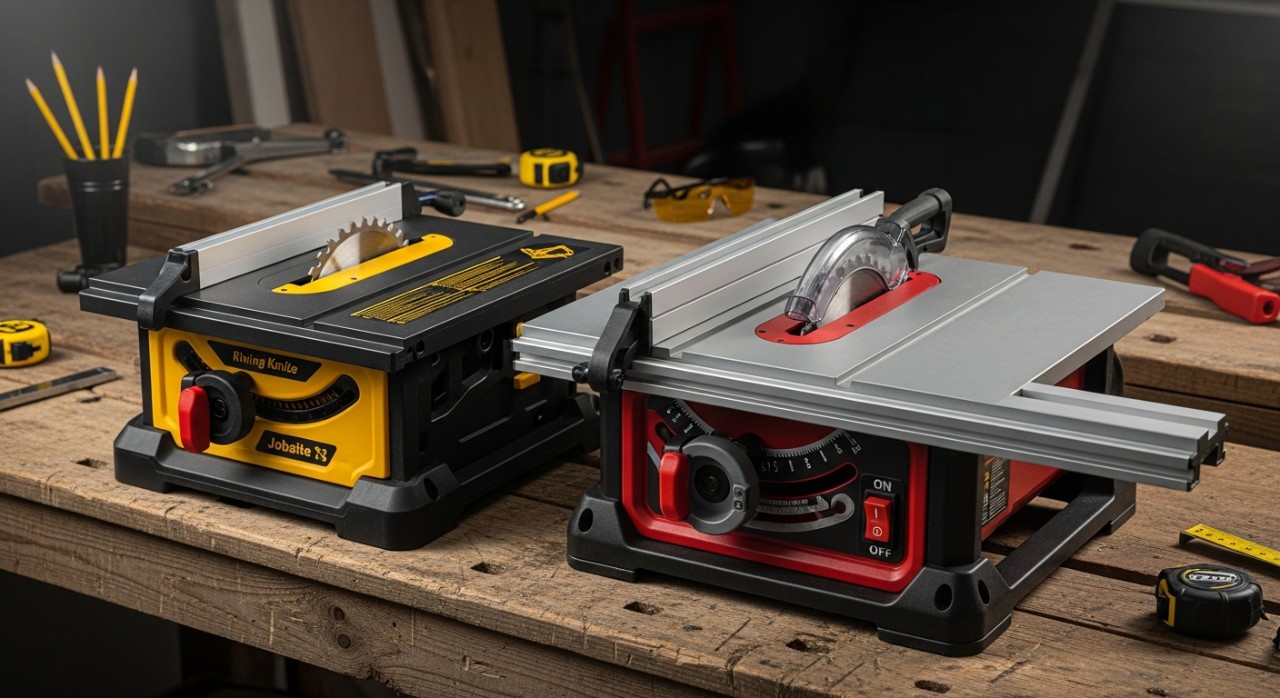 perbandingan gergaji meja mudah alih