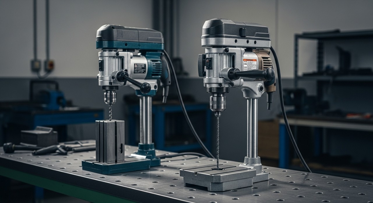 perbandingan gerudi magnetik dan tiang