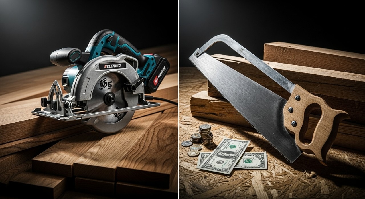 perbandingan kos gergaji elektrik dan manual