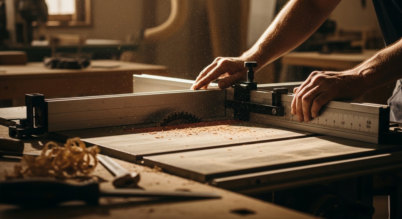 setting pagar gergaji meja yang tepat