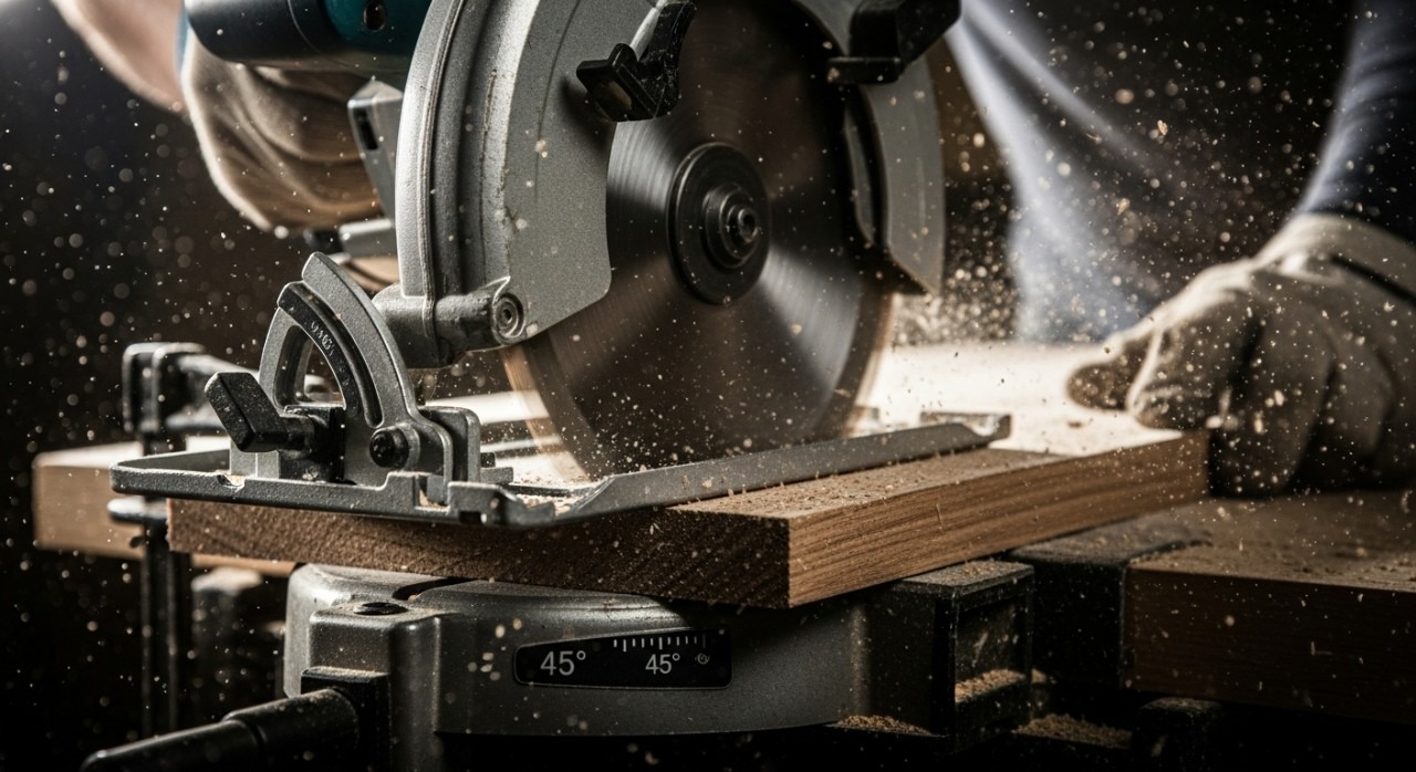 sudut pemotongan gergaji bulat