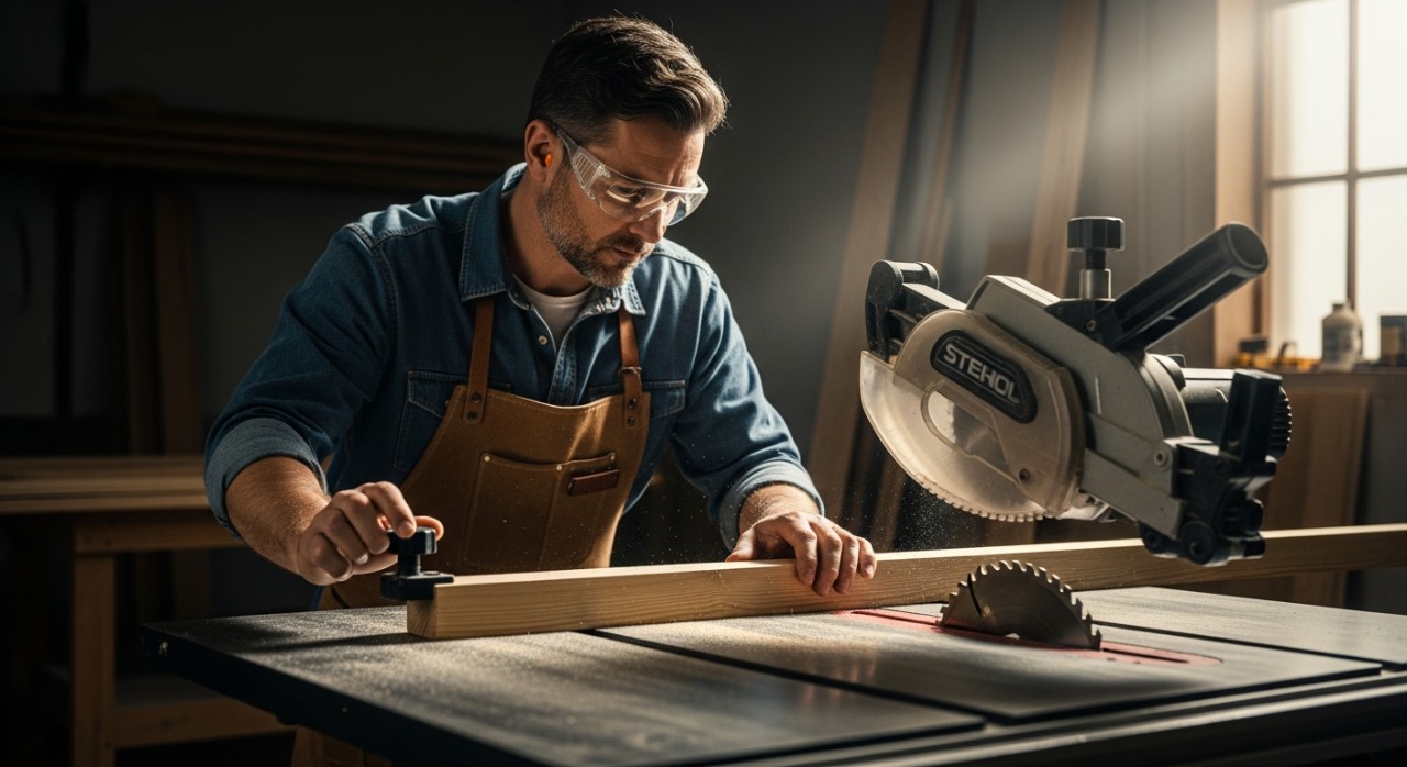 sudut pemotongan gergaji kayu